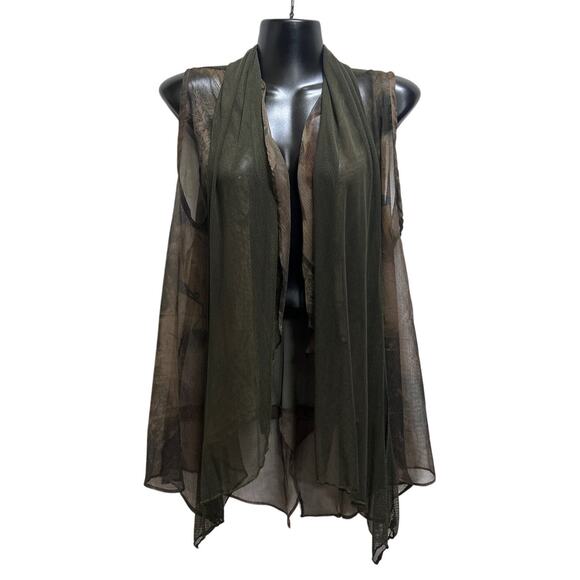 Pretty Angel Green Mesh Open Cardigan S Kimono Sheer Fairy Boho Indie Romantic - Picture 1 of 8
